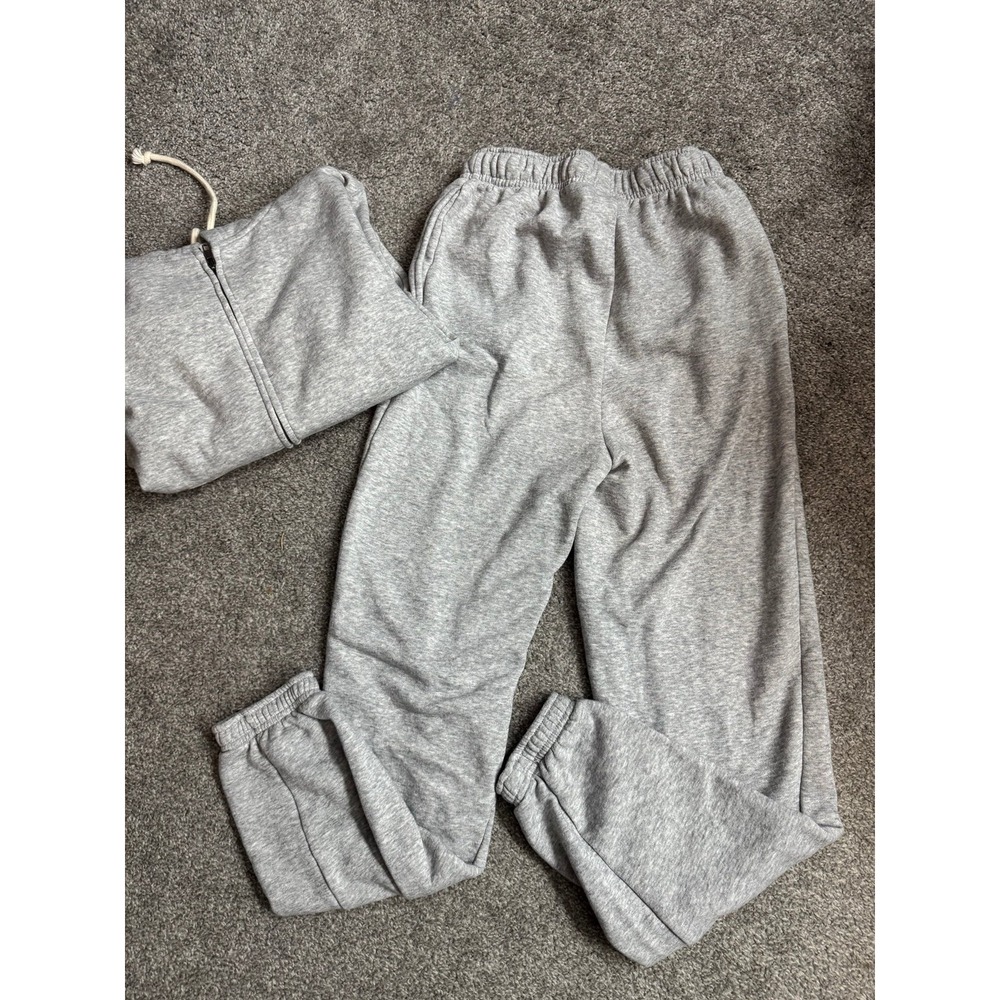 SO Gray Sweatsuit Tracksuit Zip Up Hoodie Sweatpants Athletic Set XS